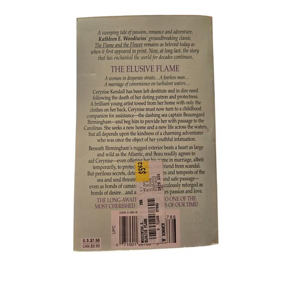 Kathleen E. Woodiwiss THE ELUSIVE FLAME Historical Romance Book 4 0380807866 - Picture 7 of 7